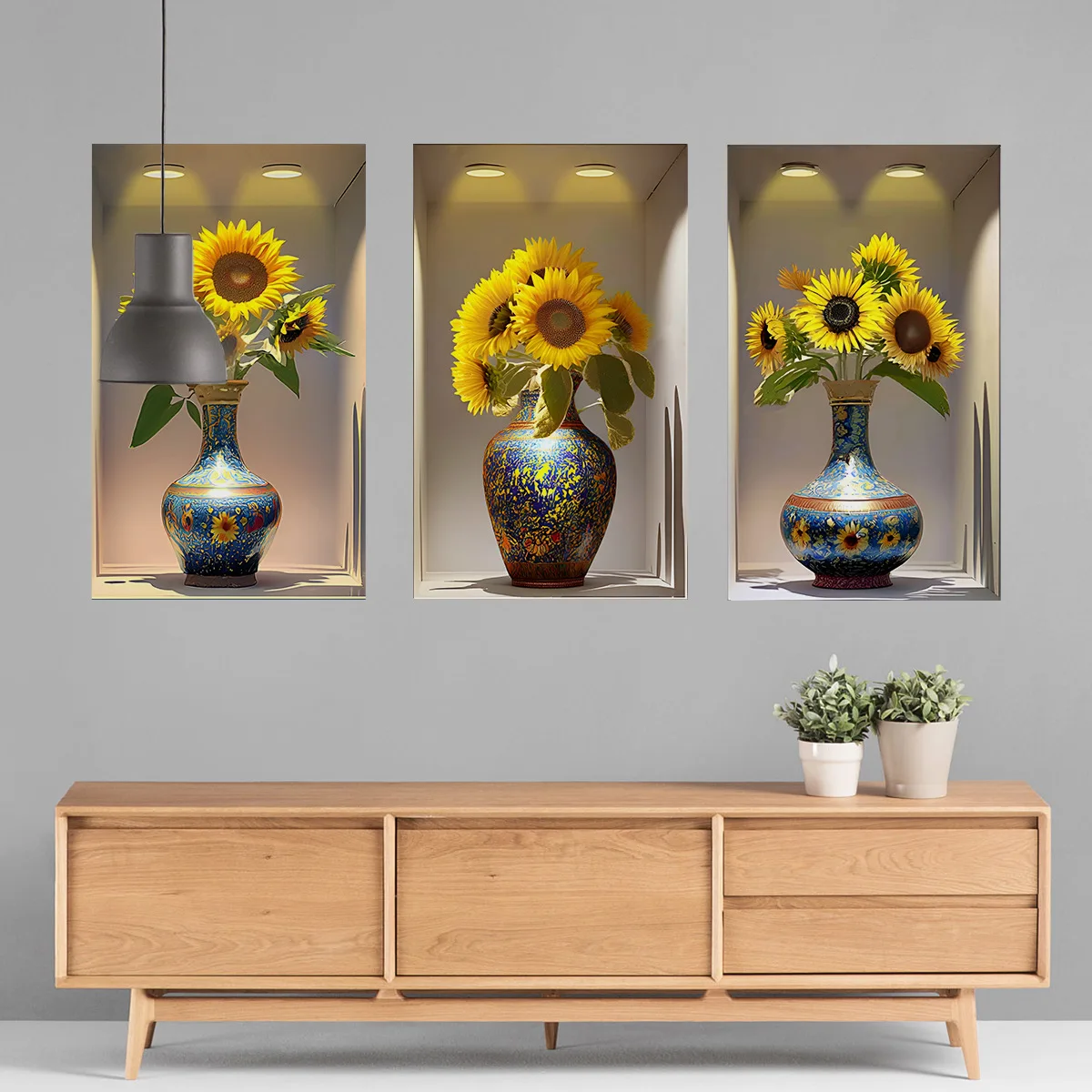 

Sunflower Vase Wall Decals - Removable Floral Stickers for Cheerful Home & Shop Decor