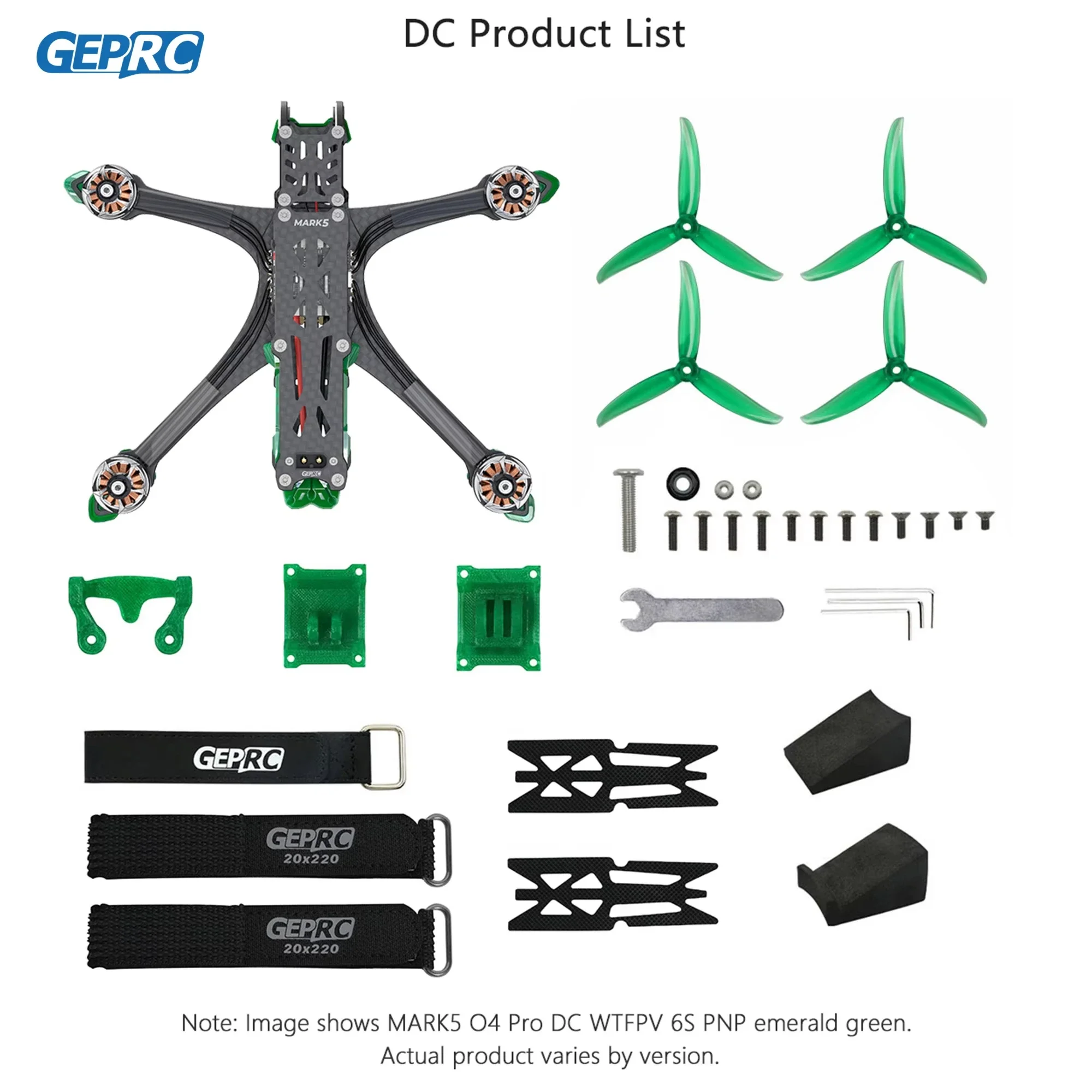 GEPRC MARK5 O4 Pro Wide X WTFPV RC Quadcopter 2107.5 1960KV XT60 Voedingsconnector PNP/ELRS 2.4G /TBS NanoRX Ontvanger GEP-BL32 50A