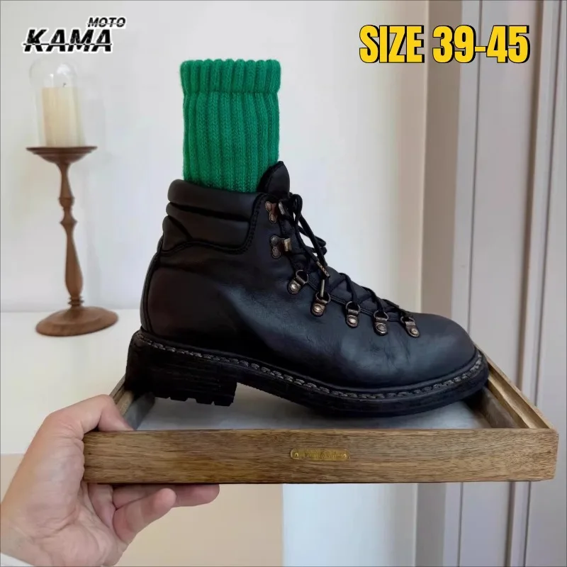 bottes-de-moto-en-cuir-veritable-pour-hommes-chaussures-de-montagne-lacets-metal-bottes-de-randonnee-occidentales-mi-mollet-pour-l'exterieur