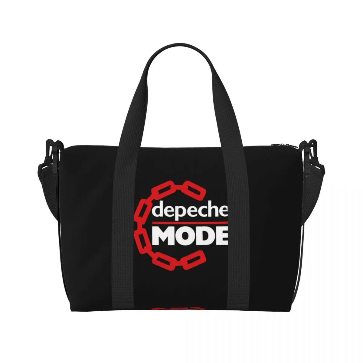 Custom Depeche Cool Mode Electronic Rock Tote Bag Women Large Capacity Gym Beach Travel Bags