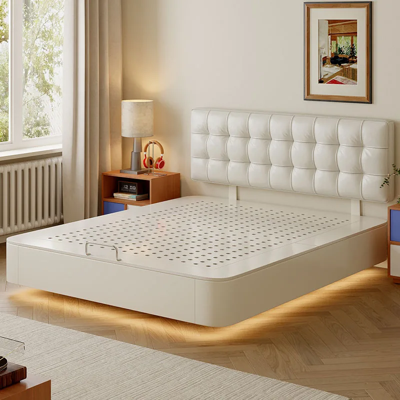 Frame Double Bed Queen Modern European Floating Beauty Safe Sleeping Bed Princess Beauty Letto Matrimoniale Trendy Furniture