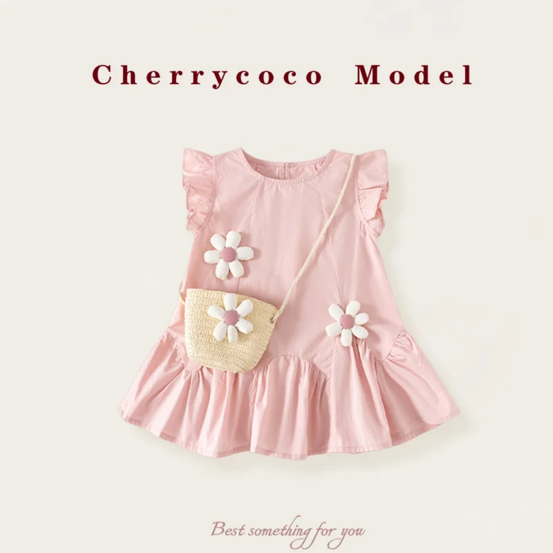 

CHERRYCOCOGirls' summer dress, new stylish baby princess dress, summer children's tank dress
