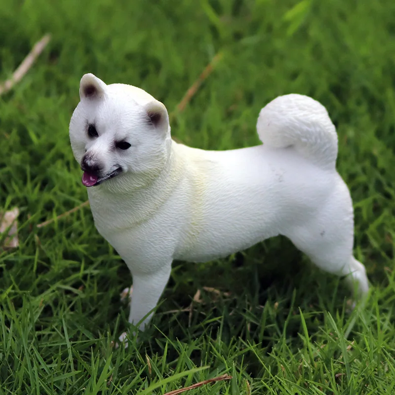 Chaigou Akita ของเล่นตกแต่งโมเดลสัตว์จำลองแบบแข็งสำหรับสุนัขสัตว์เลี้ยง