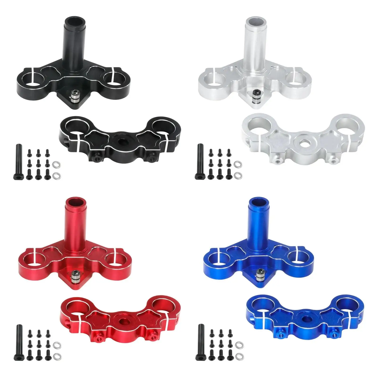 

Metal Triple Clamp Kit RC Upgrades Accessories for 1/4 Promoto MX RTR Fxr