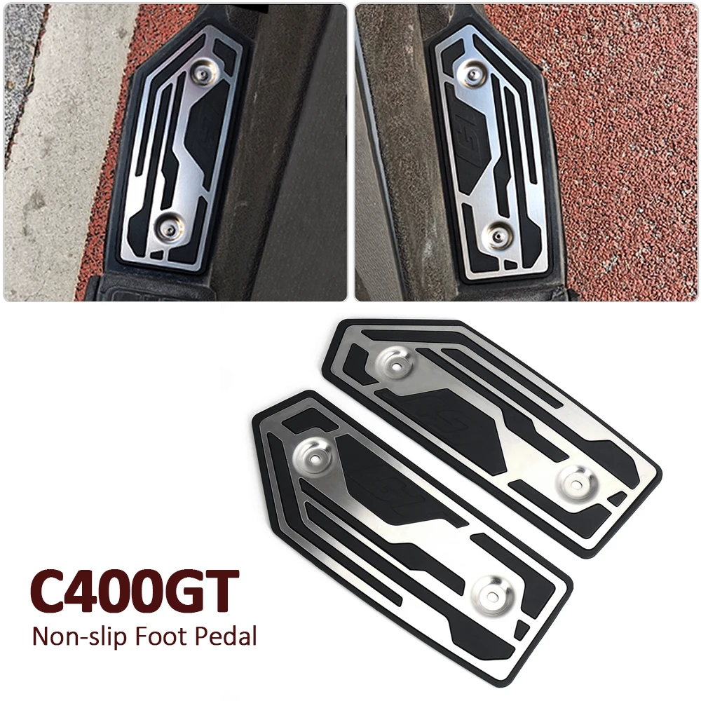

For BMW C400GT C 400 GT C400 GT 2025 Motorcycle Footrest Pedal Pad Metal Footboard Kits Foot Plate Mats Rubber Accessories