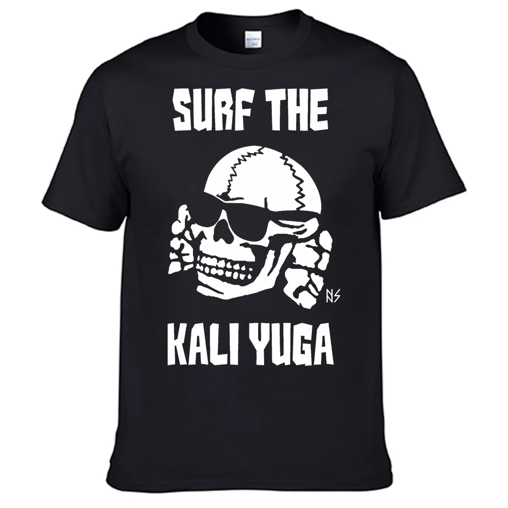 Surf The Kali Yugas Shirt 100% Cotton Men T Shirt