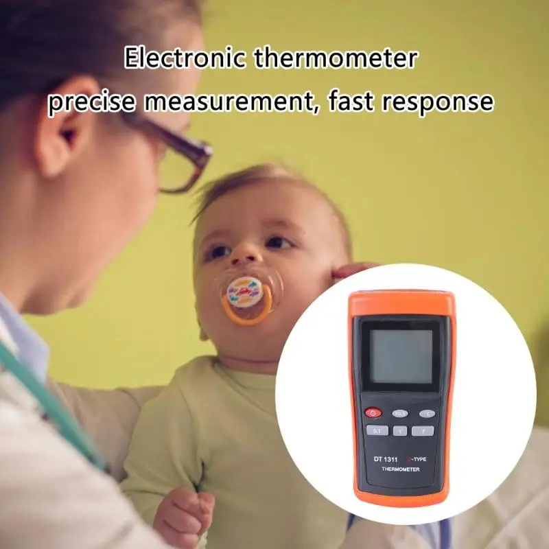 E74E Digital K Type Thermoelectric Thermometers with Wide Temperature Ranges -50 to 1300 Sutiable for Industrial Use