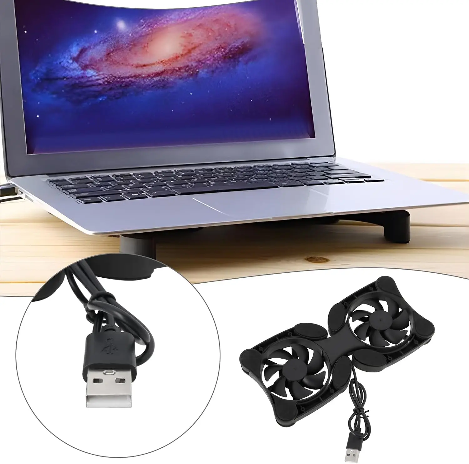Foldable USB Laptop Cooling Pads With Double Fans Mini Octopus Notebook Cooler Cooling Pad For 7-15 Inch Notebook Laptop
