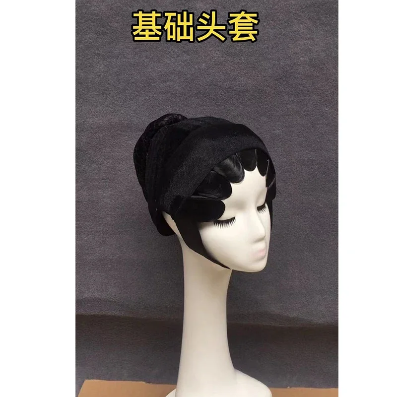 블랙 베이징 오페라 헤어 코스프레 액세서리 북경 오페라 공연 헤드 기어 여성 캐릭터 유형 재미 있은 클래식 댄스 착용