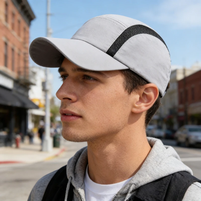 New Custom Printed Logo Summer Quick Dry Baseball Cap Men & Women Outdoor Breathable Spliced Mesh Adjustable Trucker Hat