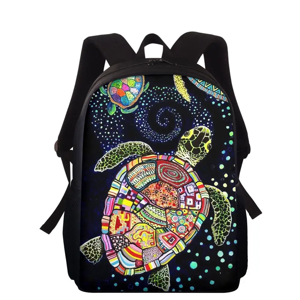 

Ocean Turtle Print Backpacks for Children Sea Creatures Unique Primary Elementary Kids Teens School Bag 3D Boys Girls Rucksack