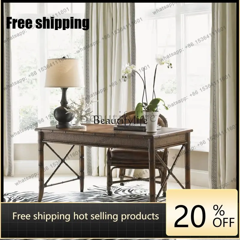 Factory Direct  American retro solid wood writing desk casual office computer desk