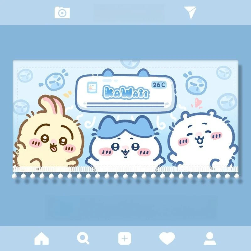 Anime Cartoon Kawaii Chiikawa Wind Curtain Air Conditioning Anti-direct Blow Wall Hanging Insulate From Air Conditioner Shade