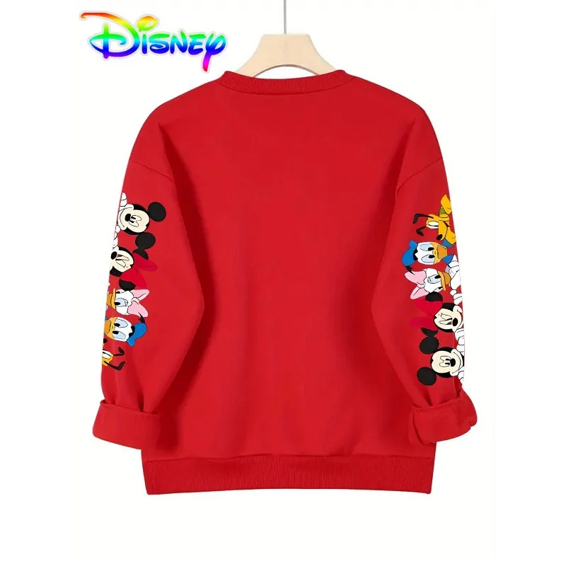 ديزني Y2k نمط عيد الميلاد ميكي كارتون المرأة هوديي الخريف والشتاء جديد الرجال والنساء ملابس غير رسمية موضة الشارع