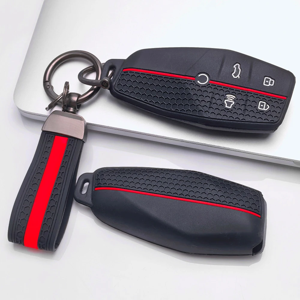 Key Fob Case With Wrist Strap For MG One For Roewe iMAX8 D7 Reliable Protection Anti Scratch Secure Comfortable Soft Touch
