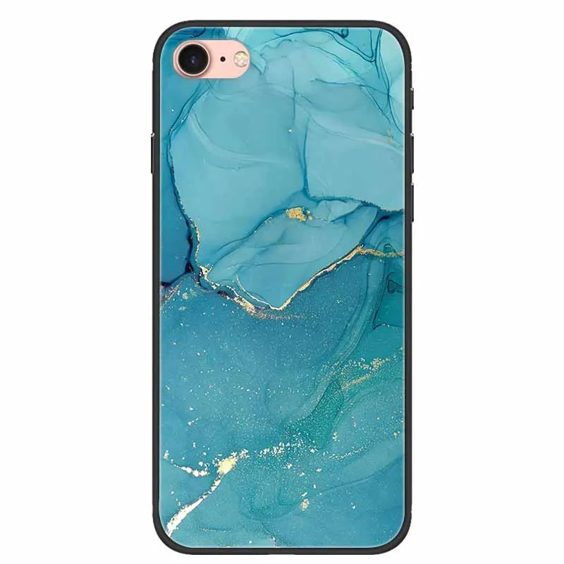 Phone Cover for iPhone SE 2020 2022 2016 Case Soft Bumper Silicon Marble Fashion Shell for iPhoneSE 5 5S Protective Capa TPU Bag