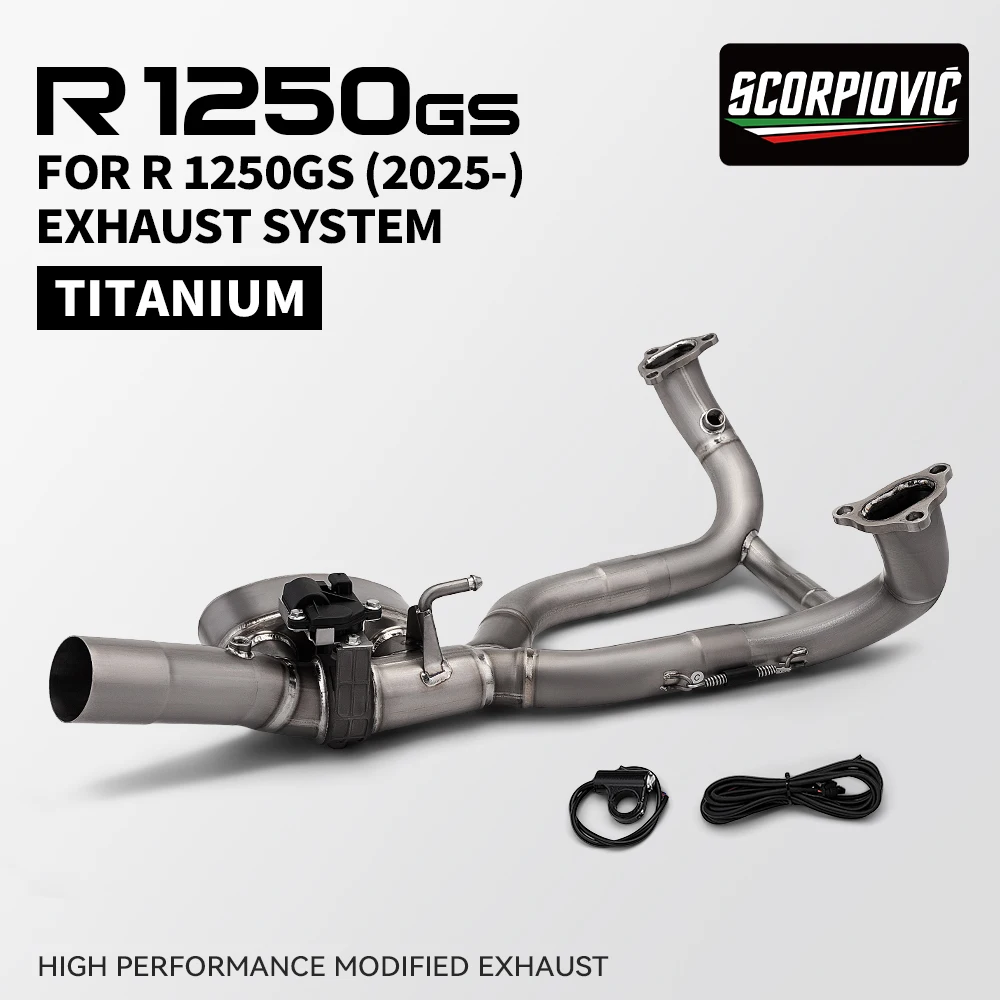 For R1250R R1250RS R1250RT R1250GS ADVENTURE Motorcycle Exhaust Escape Pull-wire valve Front Link Pipe Connect Original Muffler