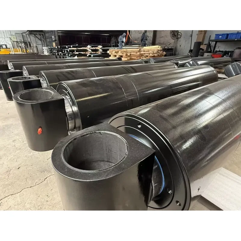 ODM/OEM Luffing Double Acting Hydraulic Cylinder Heavy-Duty with Hard Chrome Plated Piston Rod and Valves Block
