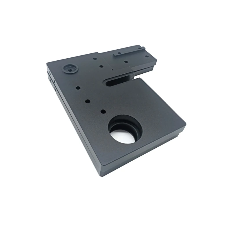 CNC machined black plastic equipment fixing bracket Industrial positioning seat Mechanical support mounting plate