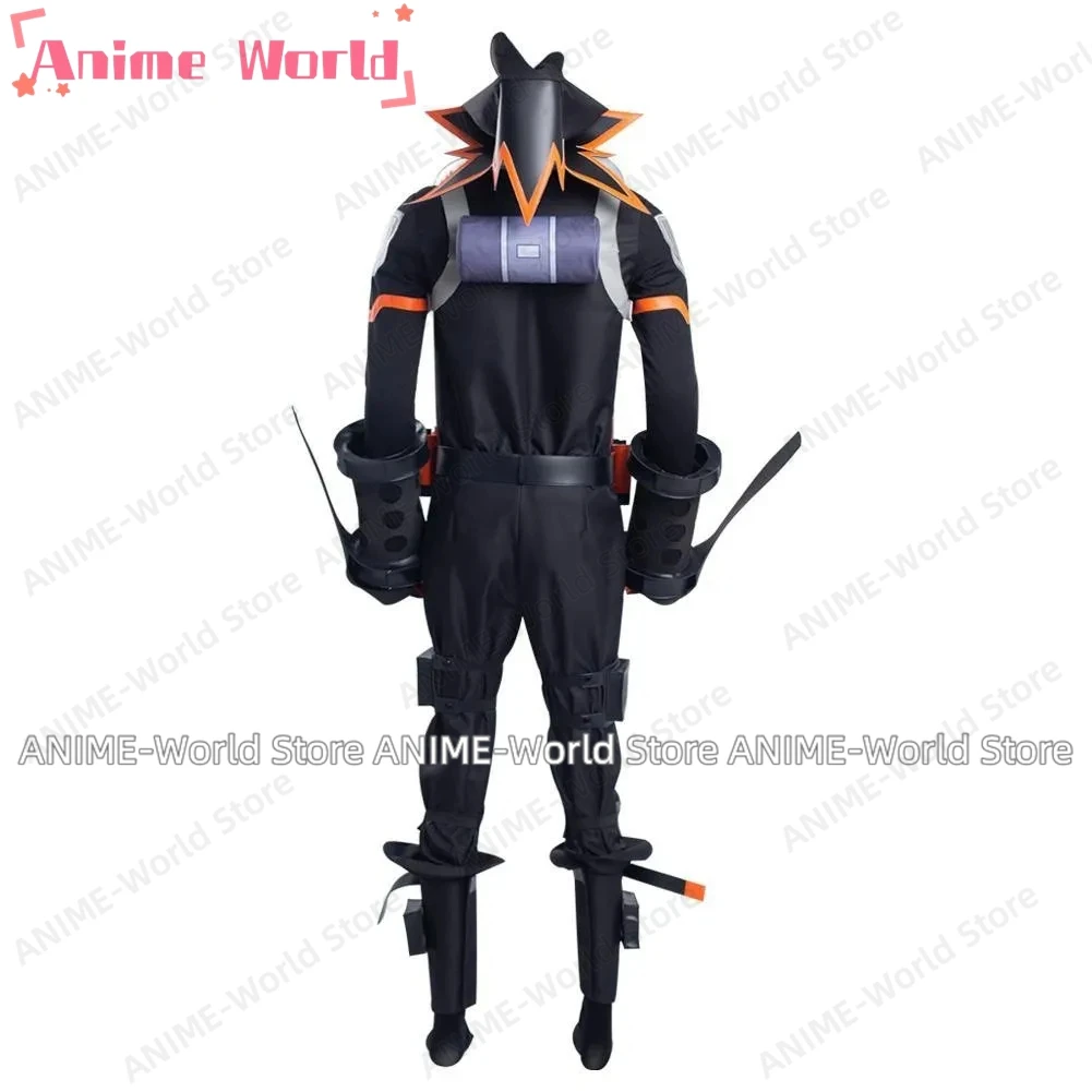 《Custom Size》Anime Katsuki Bakugou Halloween Battledress Combat Suits Carnival Suit Cosplay Costume Halloween Wig Shoes