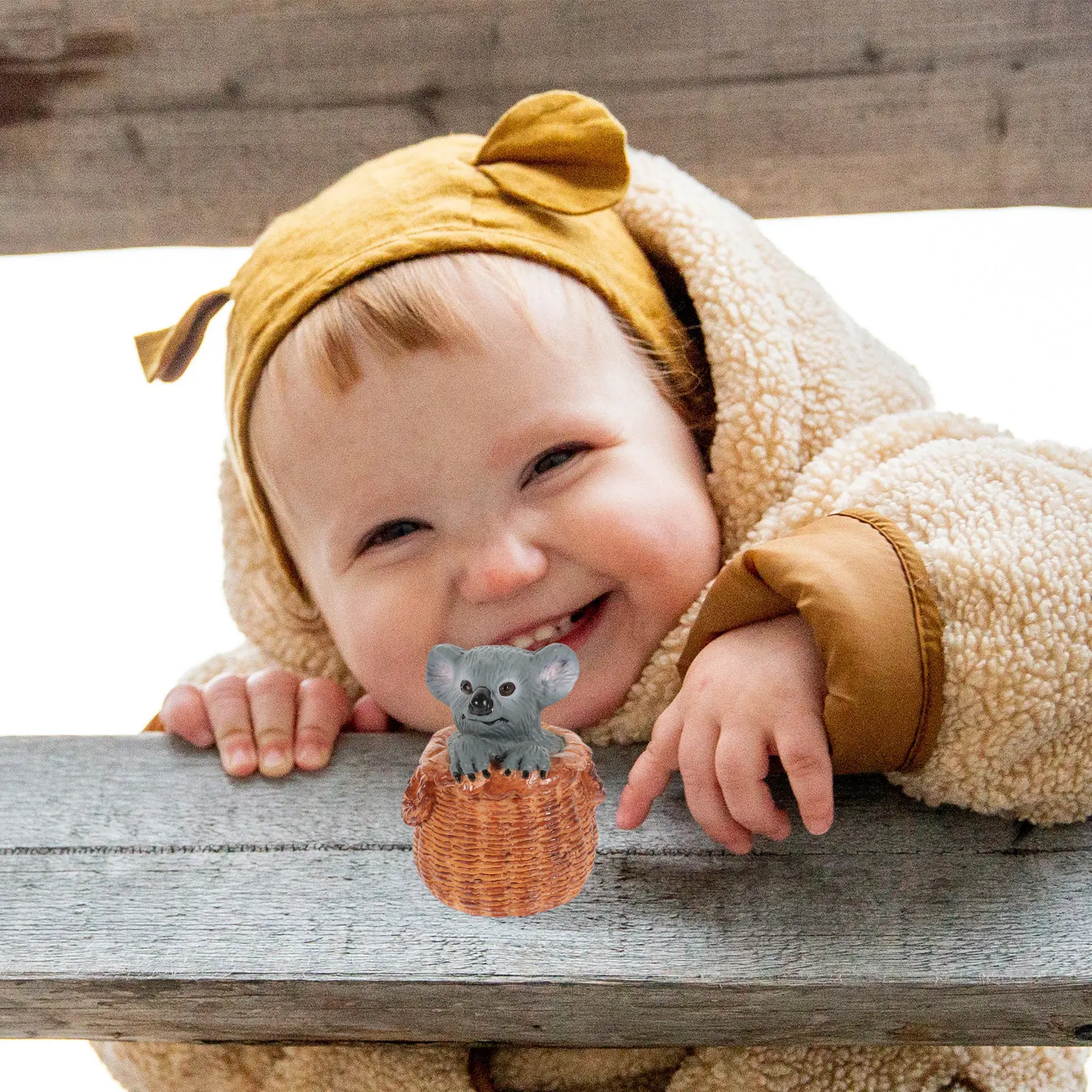 

Очаровательная реалистичная статуэтка коалы, садовый декор, пластиковая фигурка для двора, компактный легкий аксессуар для улицы и дома, украшение для стола