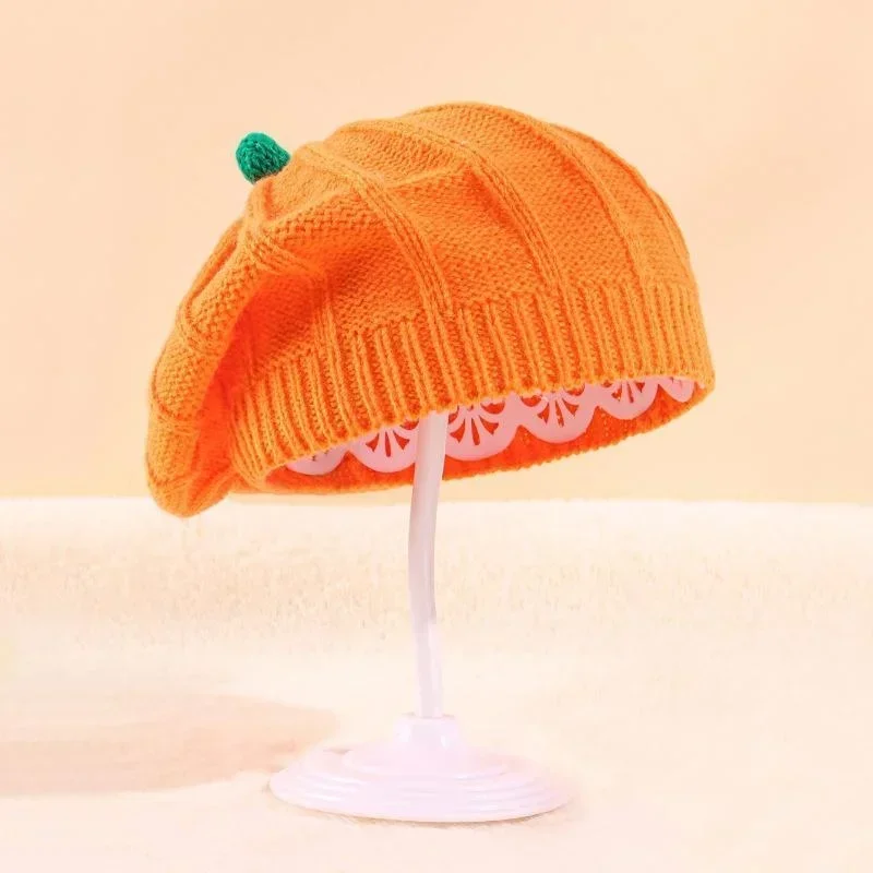 Halloween Decoration Pumpkin Beret Hat NEW Autumn and Winter Large Small Knitted Hat Warm Knit Hat Halloween Party Hats Gift