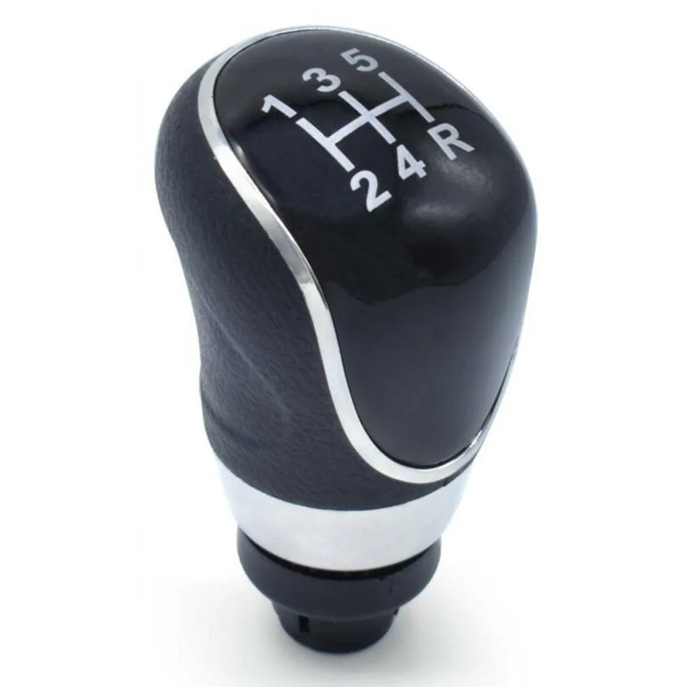 5Speed Manual Gear Shift Knob PU Leather Plastic Black Fits For Ford Fiesta MK7 2008-2013 Focus MK2 FL 2008-2011 Interior Parts
