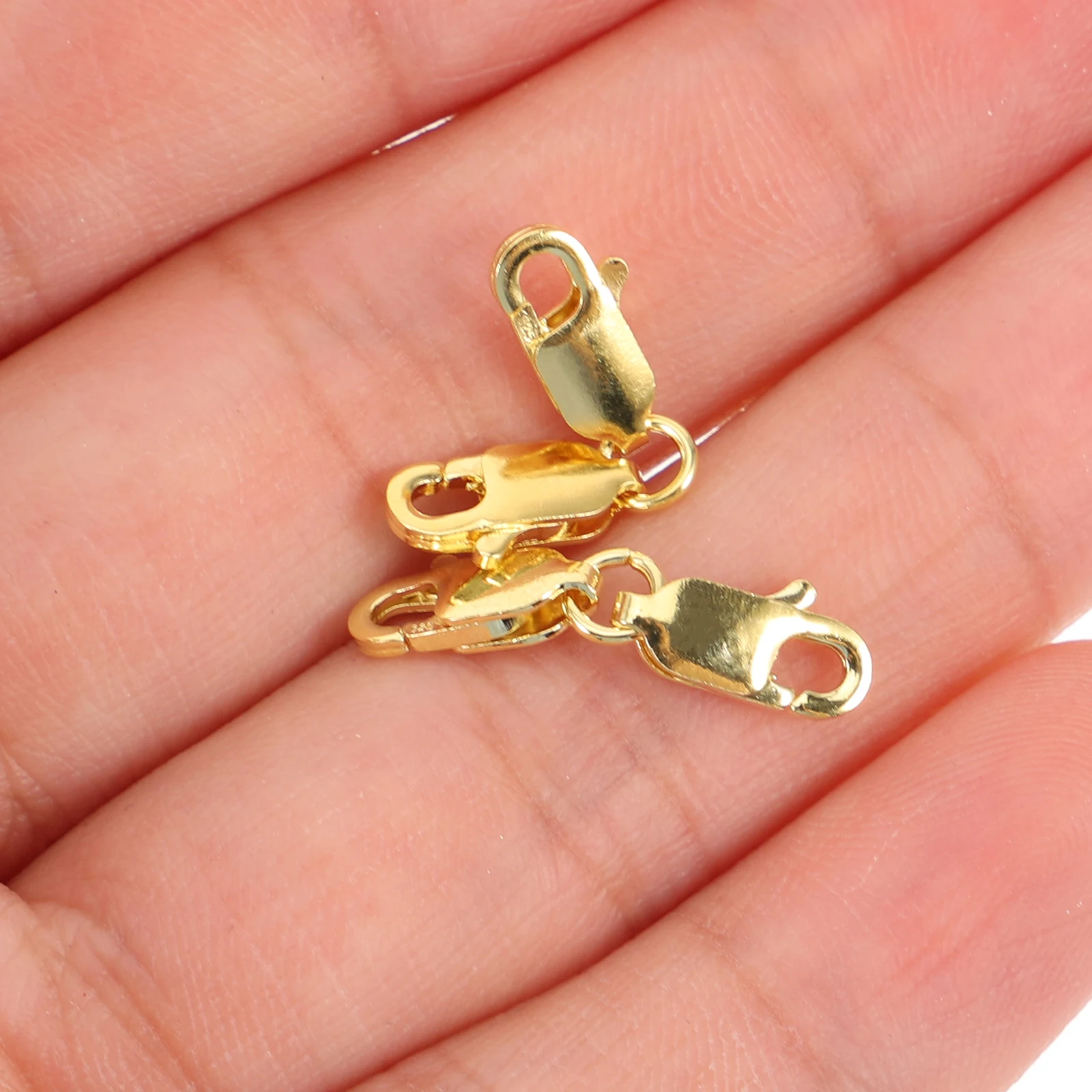 

2 шт., серебряные застежки с двойными когтями, комплект для изготовления ювелирных изделий, ожерелье, браслет, удлинитель, застежка, аксессуары «сделай сам» для ювелирных изделий, застежки «сделай сам»