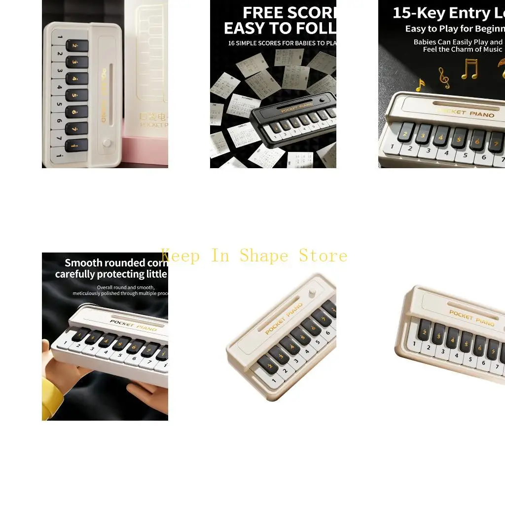 U1JC Small Portable Kids Piano Learning Instrument Safe Music Toy Plastic Texture