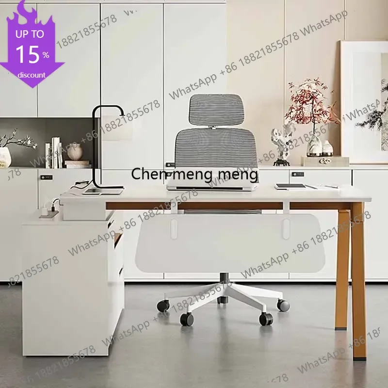 G153 Luxury White Office Desk Storage Bedroom Corner Home Computer Office Desk Study Coffee Drawers Mesa Ordenador Modern Furnit