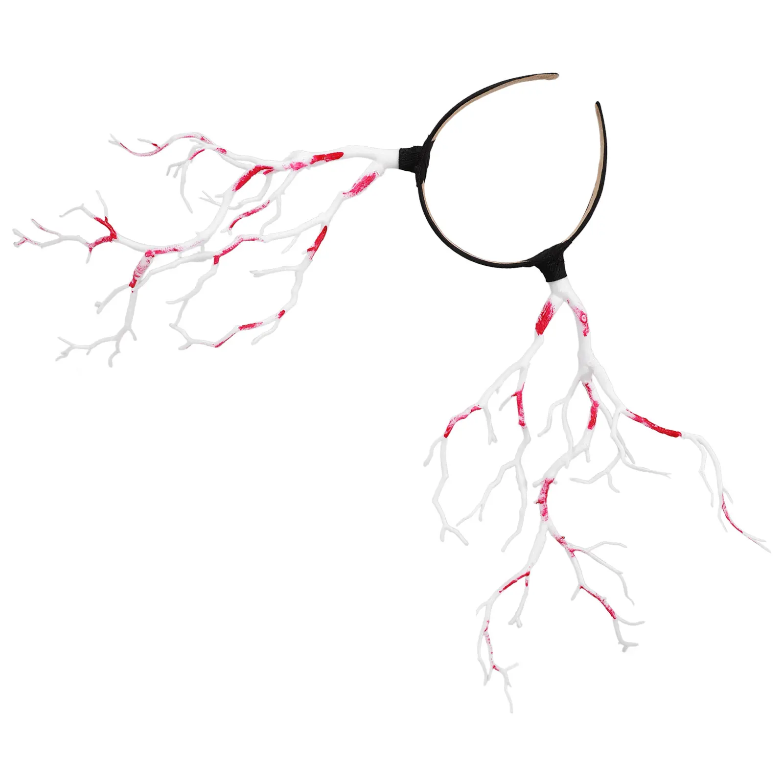 

White Headband Hair Accessories Tree Branch Antler Design Women Headdress Cosplay Party Props Festival Bands Photoshoot