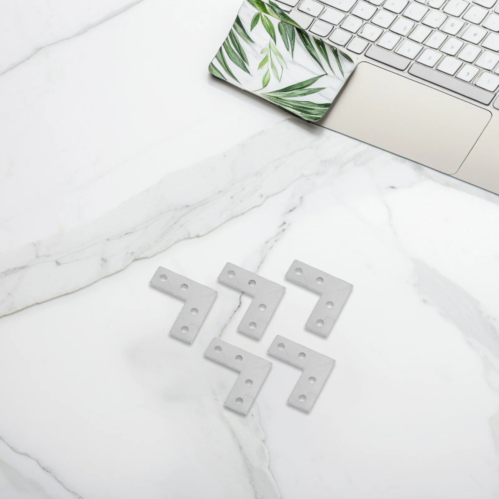 

40Pcs Stainless Steel Right Angle Brackets Heavy Duty L Shaped Corner Braces for Shelves Furniture Metal Brackets for Wood