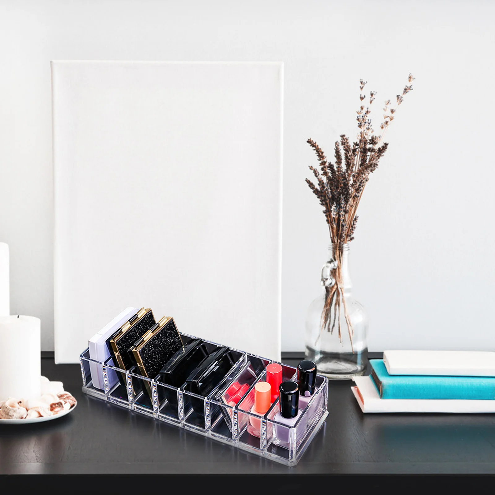 

8 Grid Transparent Acrylic Lipstick Display Box Makeup Organizer Storage Container Makeup Compact Organizer Lipstick Display Box