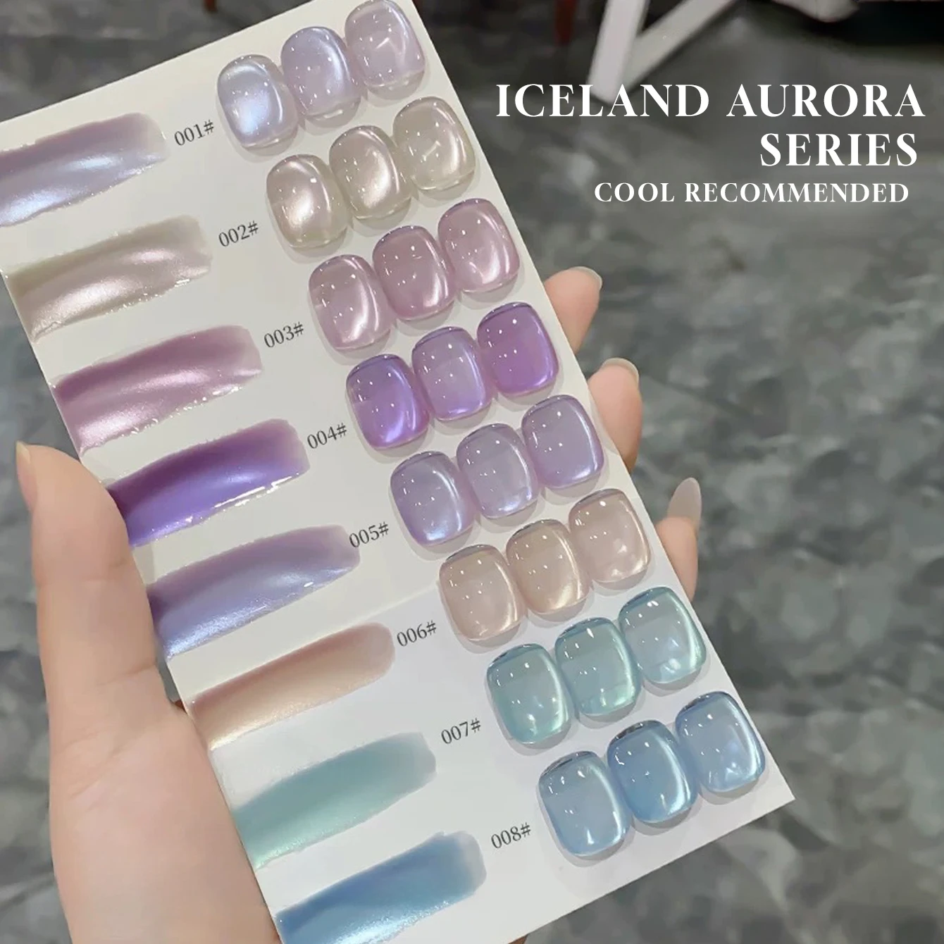 MIANEL 10ML Summer Aurora Whitening Cat Eye Gel Nail Polish 2026 New Iceland Aurora Glass Beads Cat Eye Nail Polish