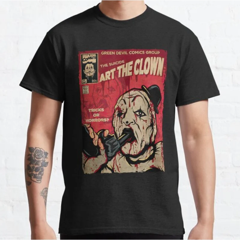 

Mister Nice Horror movie Art the clown killer Terrifier Scary halloween Gift t shirt Scream film Graphic clothes All size tops