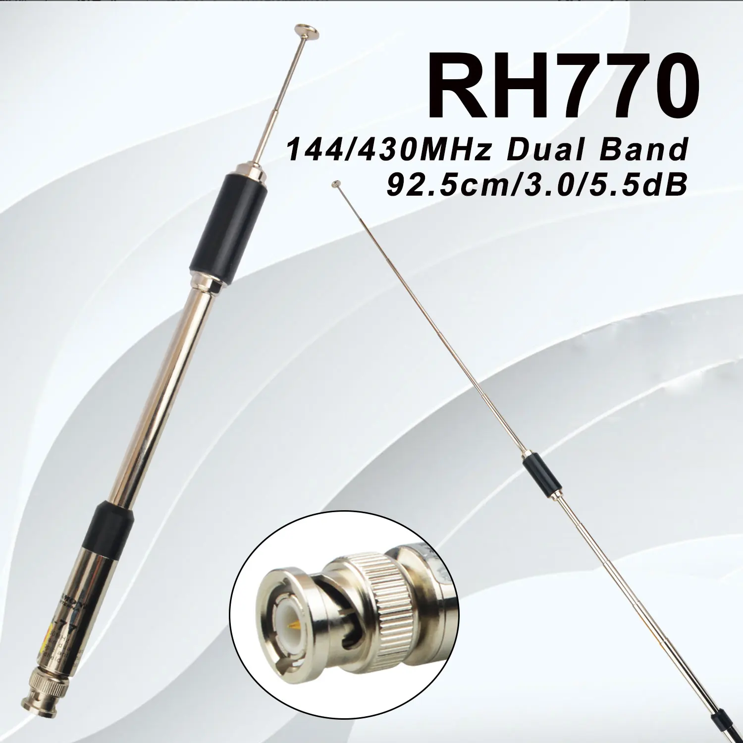 Genuine Diamond RH770 2M/70CM Telescopic BNC Antenna