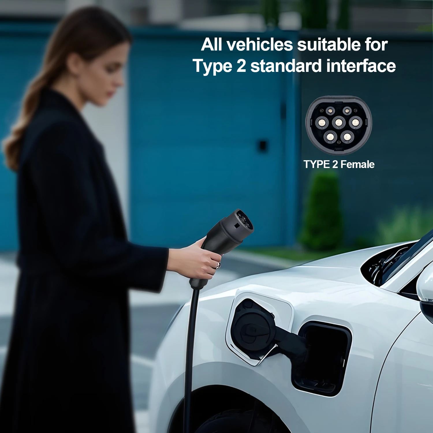 Type 2 EV Male Female IEC62196-2 EV Charger Plug AC Connector without cable for EV Electric Car Charging Or Charging Station