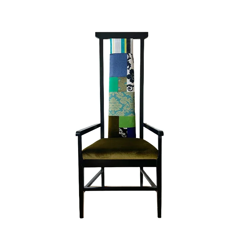 New Chinese Taishi Chair, Modern Chinese Entrance Leisure Chair, High Back Queen Dining Chair