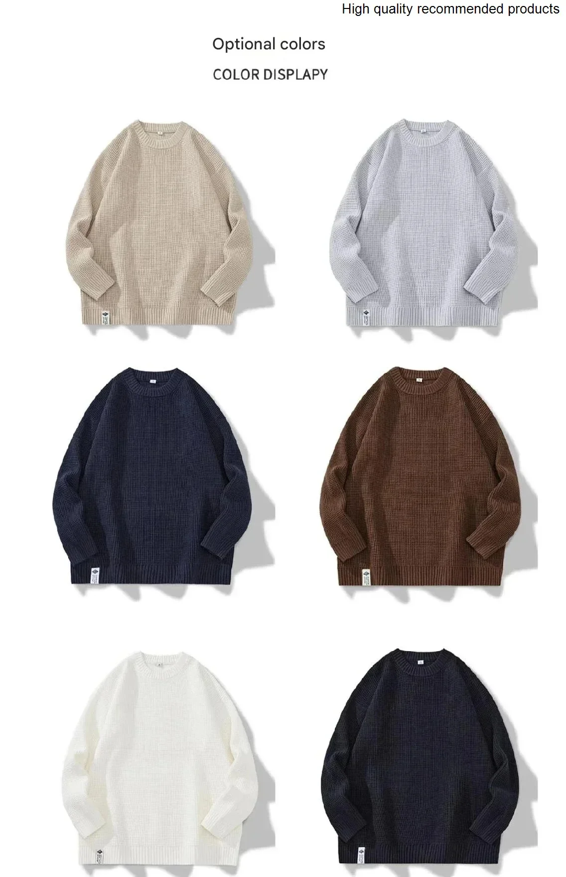 retro trui heren winter Amerikaans 2025, nieuw lui trendmerk, binnenkleding, losse grote maat warme jas, herfst- en winterstijl