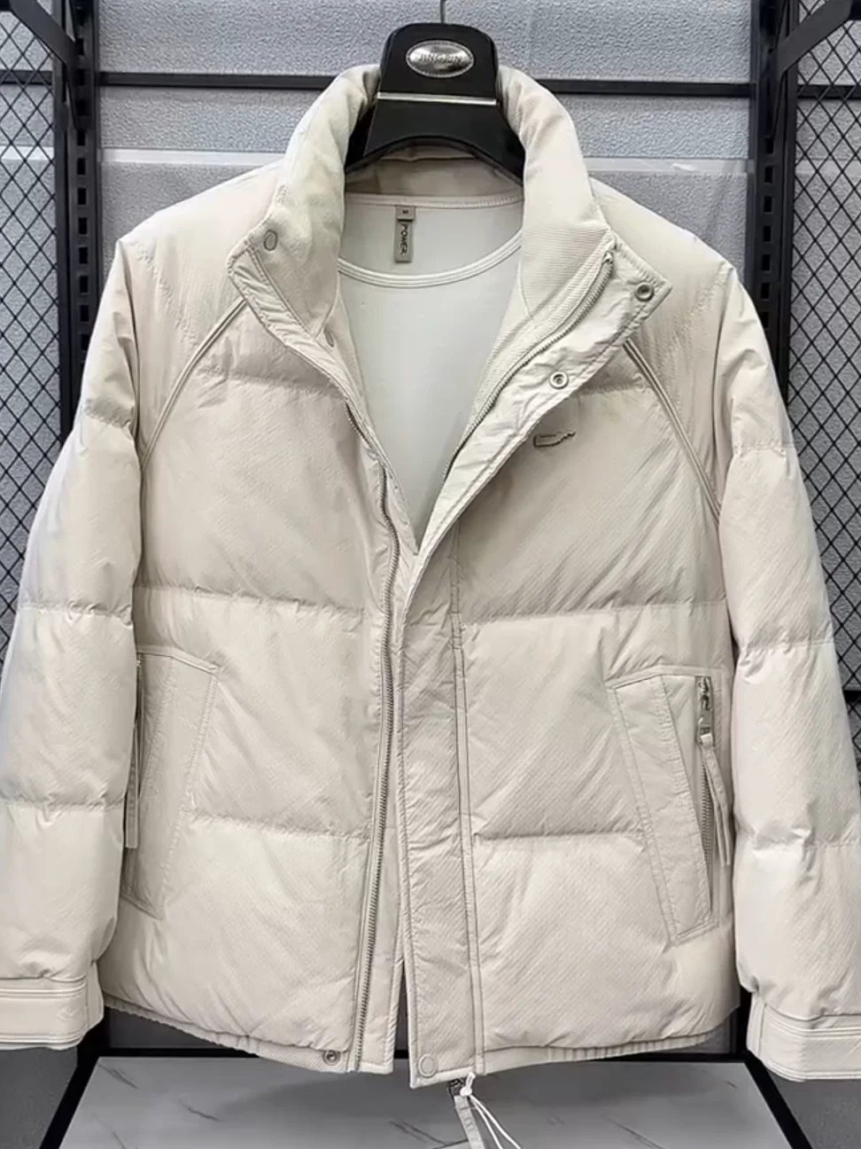 

Высококачественная мужская куртка с воротником-стойкой вниз, новая осенне-зимняя модная универсальная деловая куртка Ele Stand Fit Long Sve...