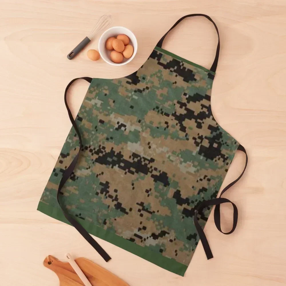 

USMC camo face mask Apron Kitchen Kawaii Accessories Trim Cloth Apron