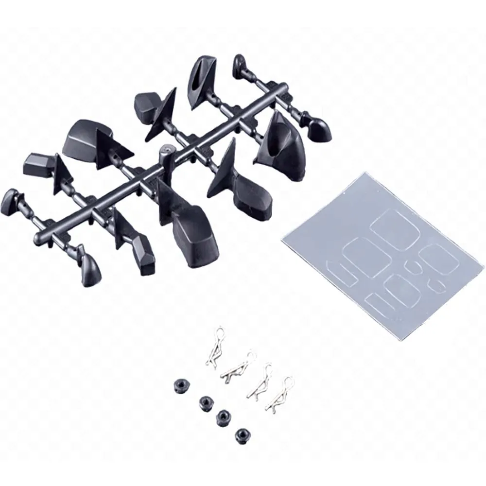 Specchietto retrovisore di simulazione per parti di aggiornamento specchietti retrovisori universali per auto modello RC in scala 1/10