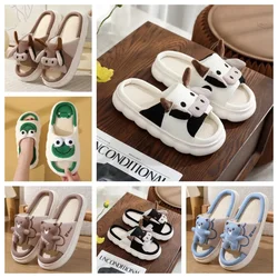 Cartoon Cute Animal Shape Home Slippers-Thick Sole Soft Indoor Outdoor Footwear for Adult Platform Men Sandals Women