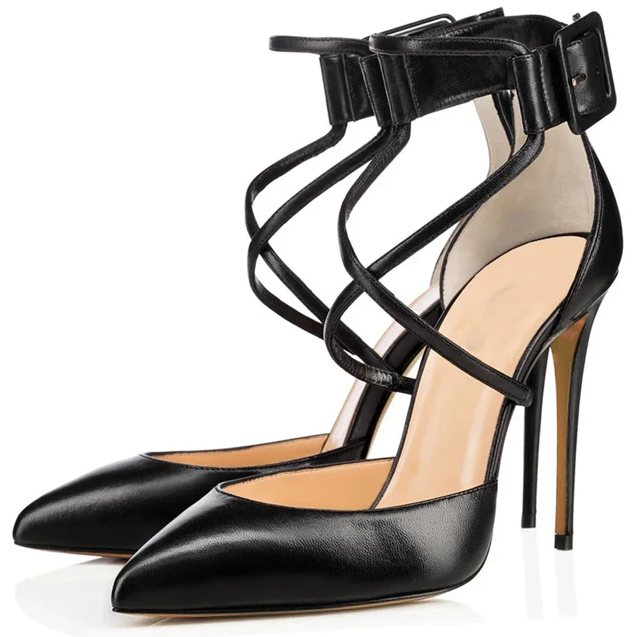 【Measure Your Feet Length Before Order】Women Stiletto High Heel Sandals Sexy Evening Party Dress Pointy Toe Lady Pumps 10-CHC-18