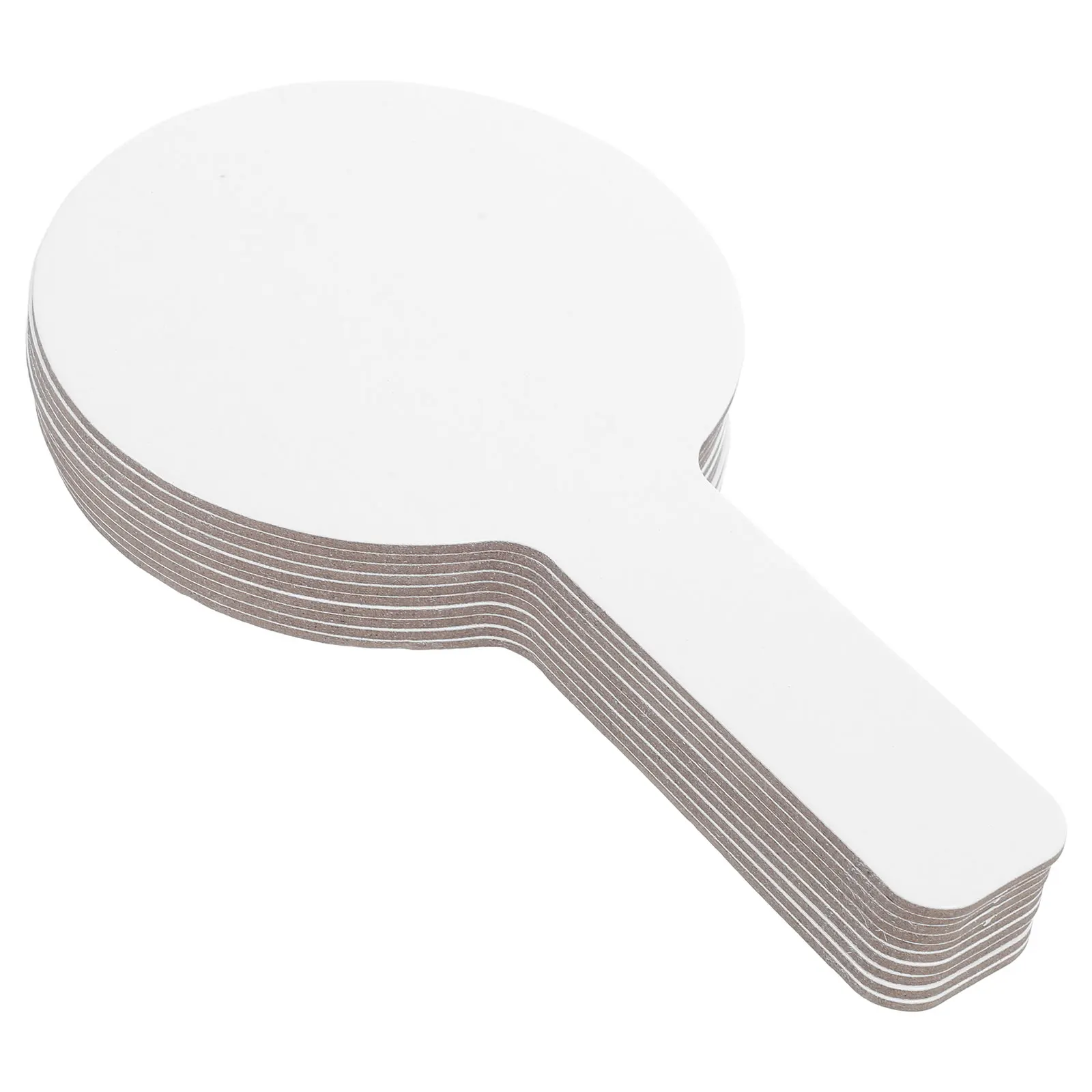 10 Pcs Handheld Double-sided Whiteboard Small Dry Erase Answer Paddle Paper Classroom Voting