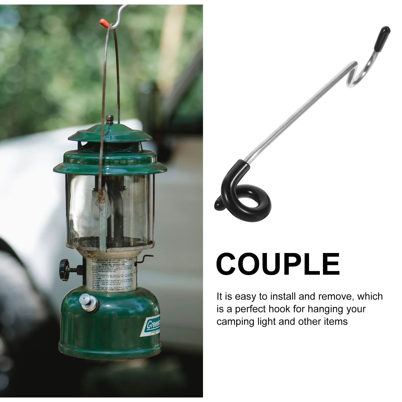 3 قطعة هوك الفولاذ المقاوم للصدأ القطب المعدني شجرة فرع هوك المضادة للانزلاق التخييم ضوء شماعات ل خيمة فانوس معلقة أداة خارجية