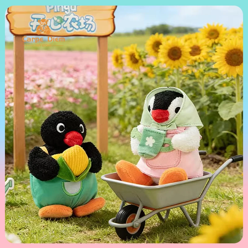 

Original Pingu Happy Farm Series Plush Blind Box Anime Peripheral Plush Pendant Key Chain Collection Ornament Toy Kids Gift