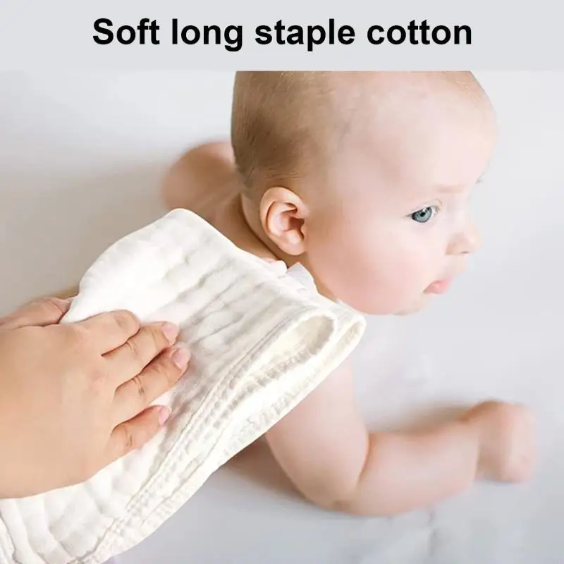 

F19F 6PCS Baby Burp Cloths Face Towel Shoulder Pad 6-layer for Drooling and Teething