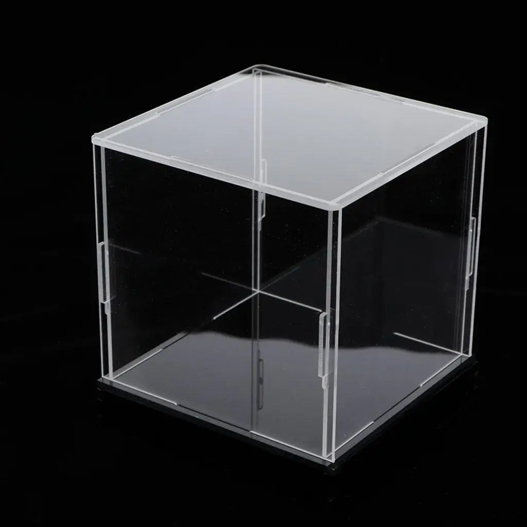 Acrylic Model Display Case Clear Storage Box Dustproof for Doll Figurine Collection Protection