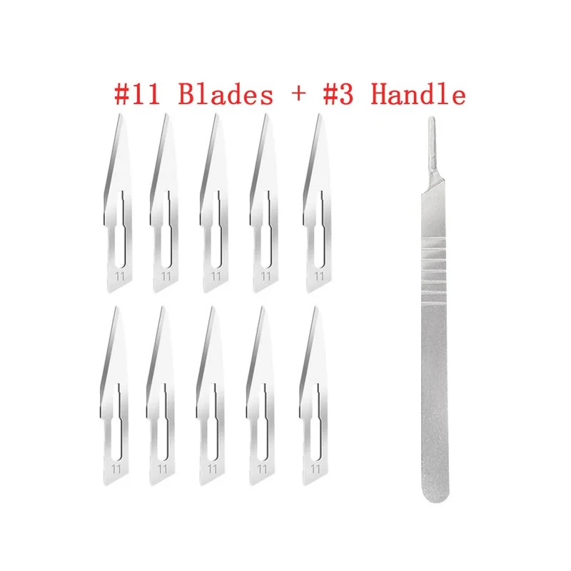 Stainless Steel Surgical Scalpel Blades + Handle Scalpel DIY Cutting Tool PCB Repair Animal Surgical Knife Dropshiping ﻿